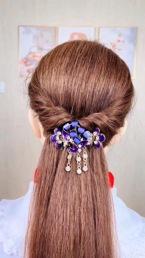 快手扎头发的全部图片