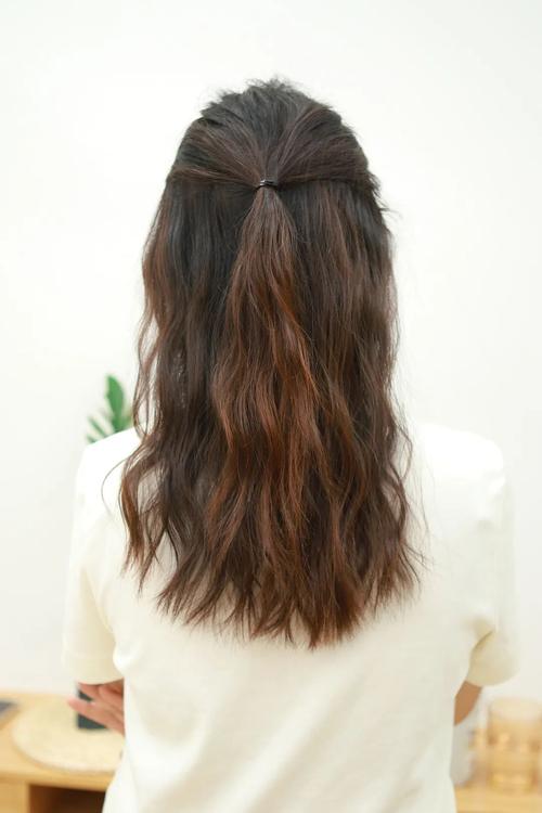 快手扎头发的全部图片