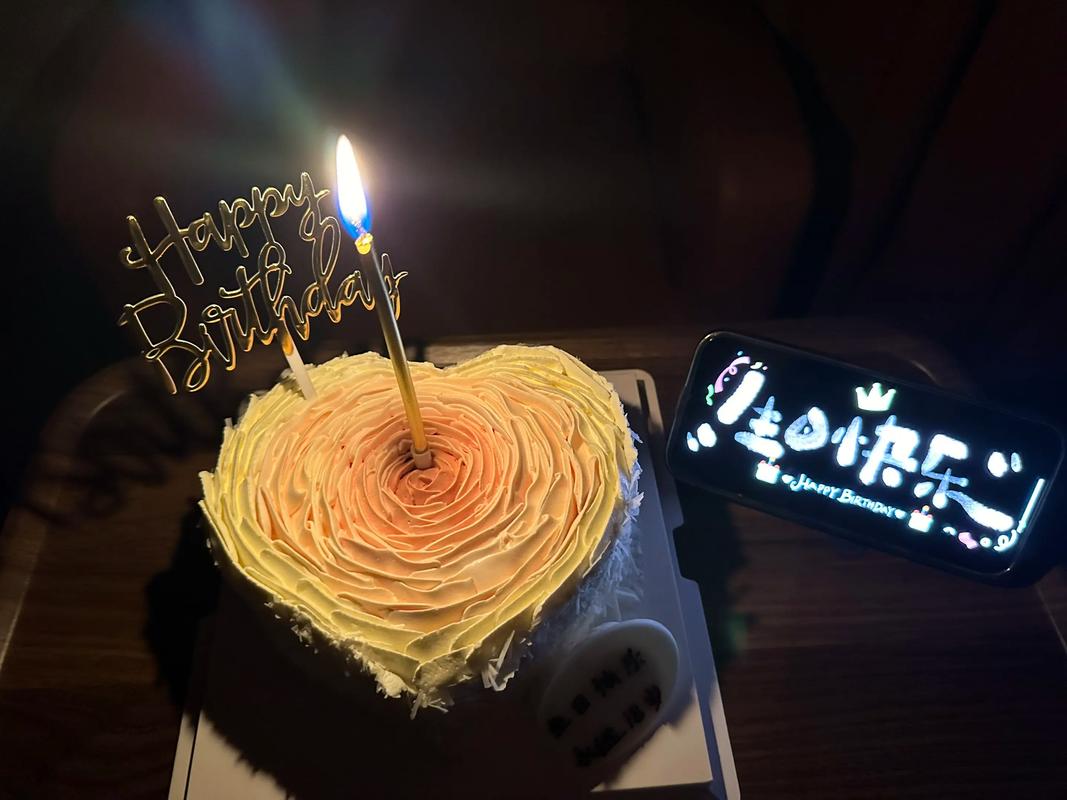 抖音里生日蛋糕烟花蜡烛