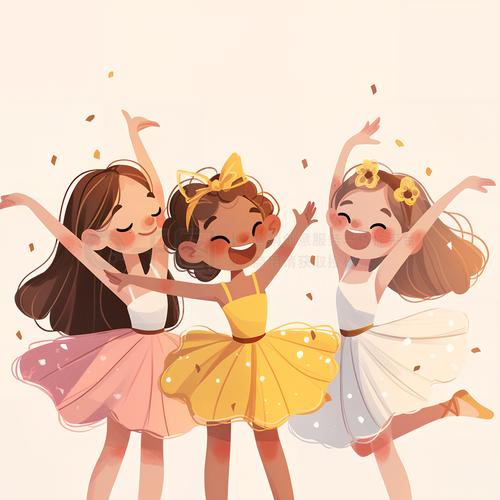 抖音上五个卡通孩子跳舞