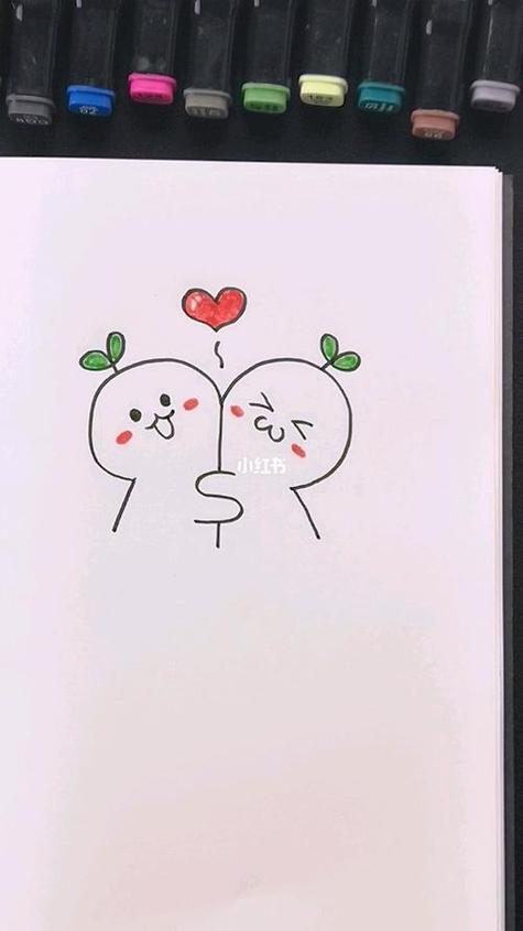 抖音qq涂鸦抱抱怎么画