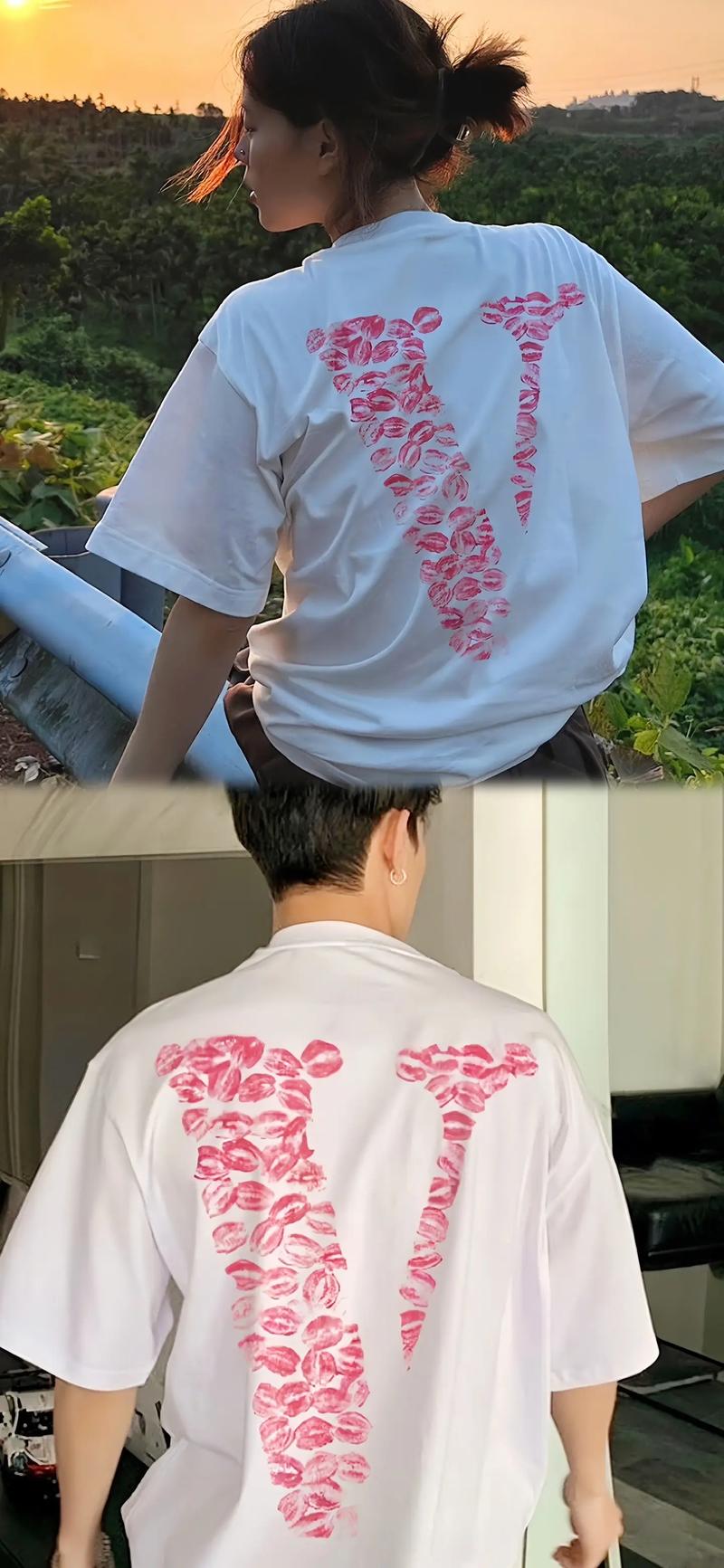 抖音diy口红印的衣服