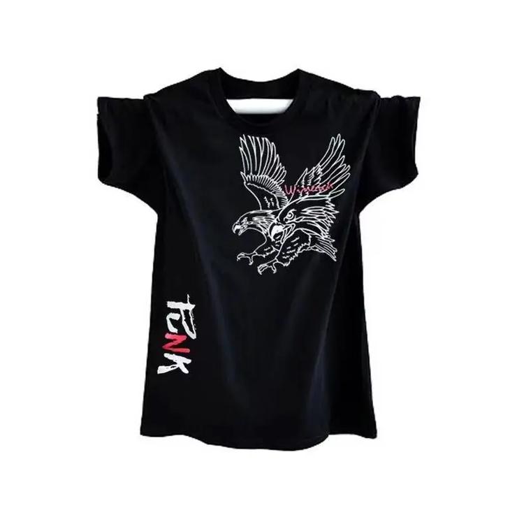 老鹰 黑色短袖抖音里的