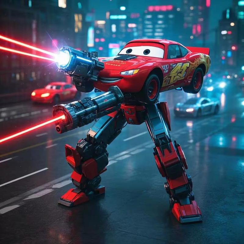 抖音 汽车人变形 动画