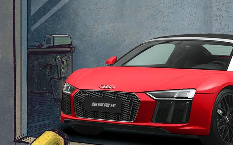 抖音小男孩看车图R8