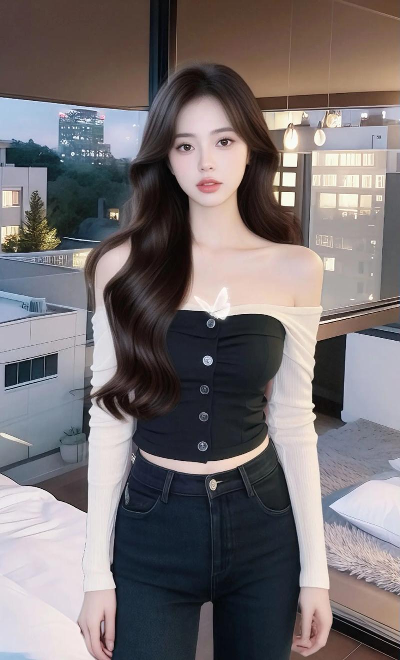 抖音很火的一字肩衣服