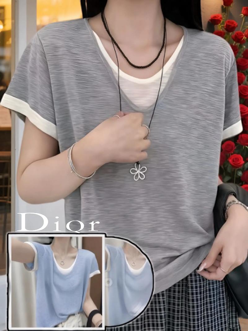 抖音同款半袖图案两面