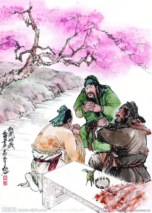 抖音三国桃园三结义画