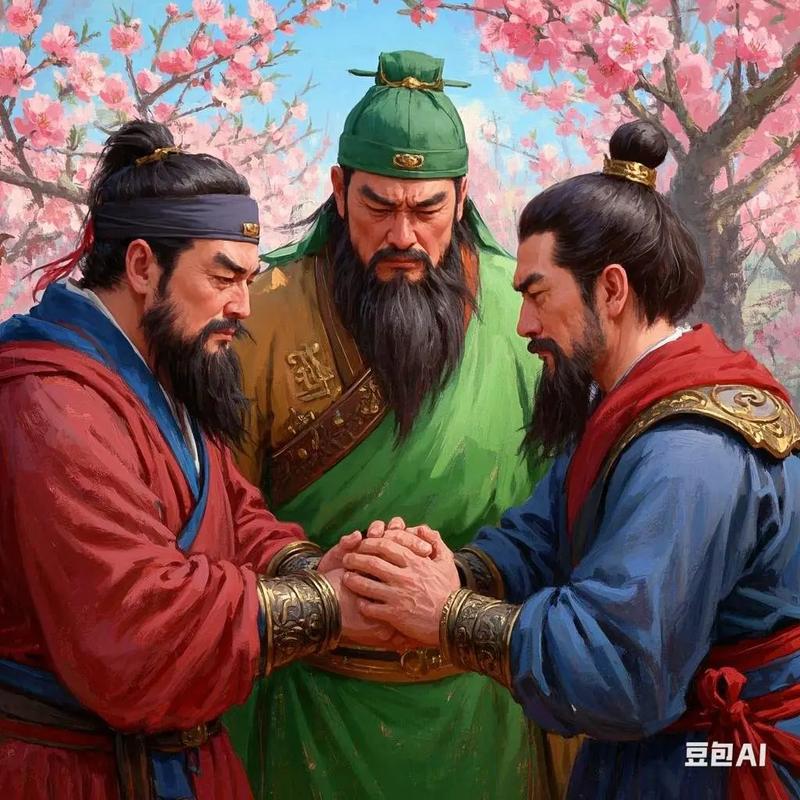 抖音三国桃园三结义画