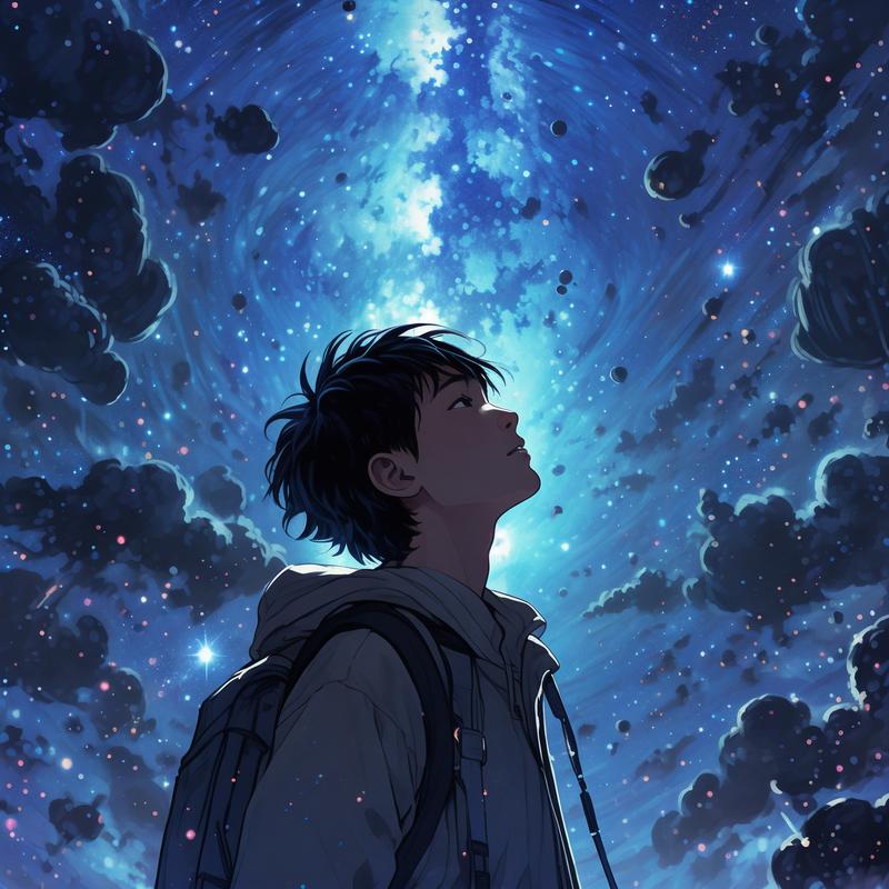 抖音七夕情头图片星空