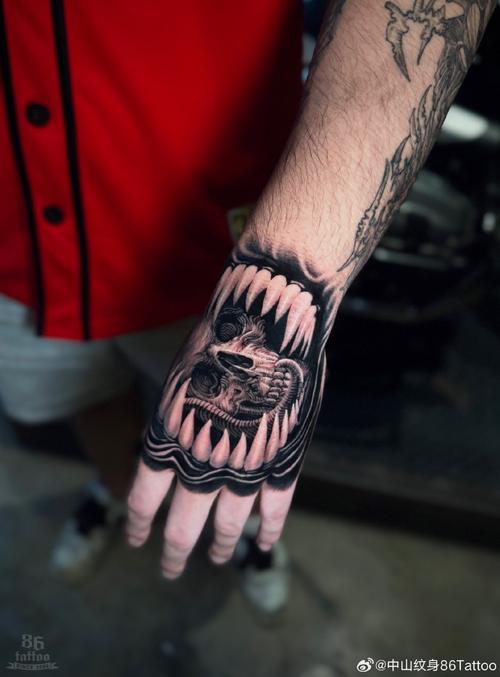快手骷髅男孩纹身图片