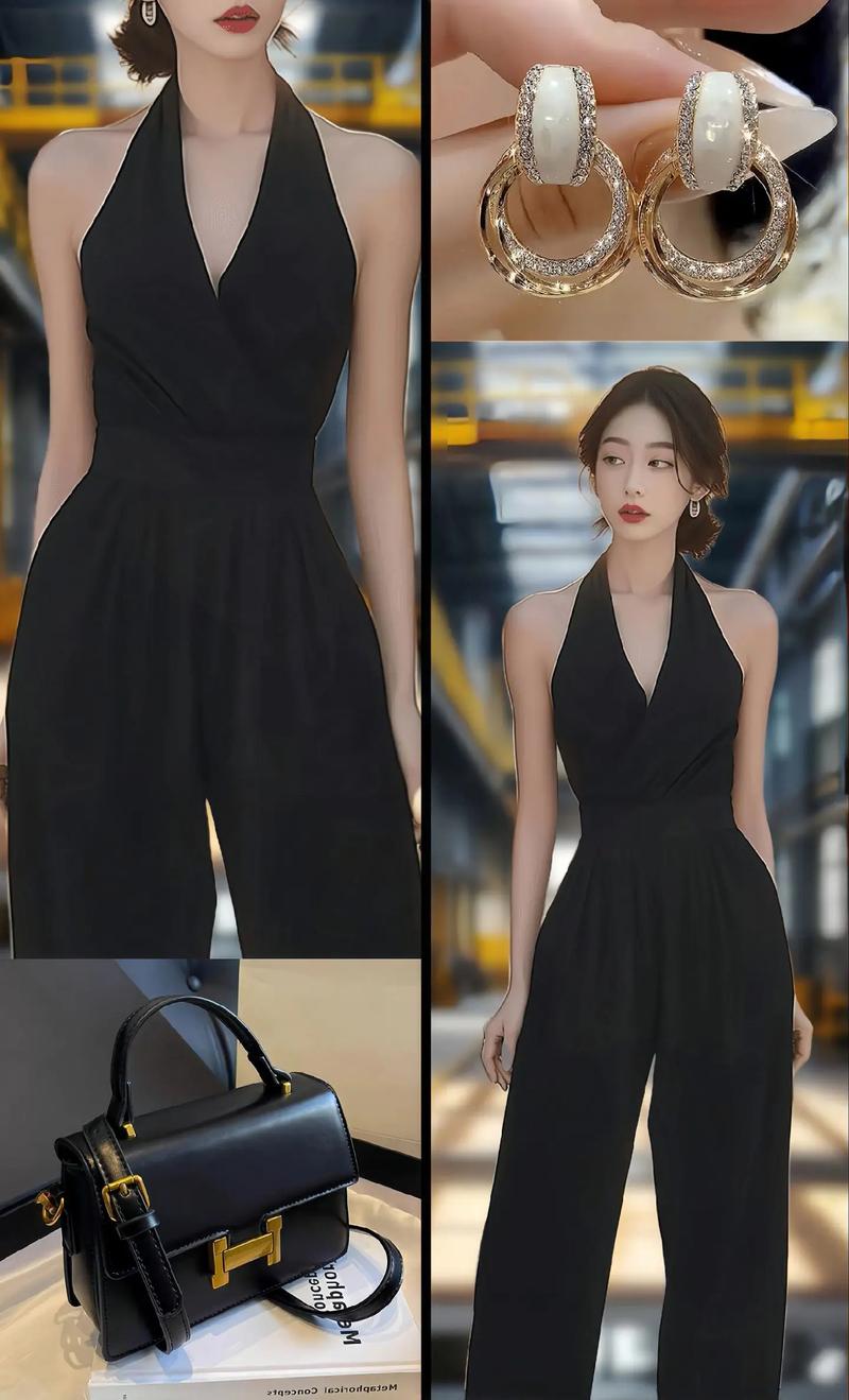 抖音一条连体长裤视频