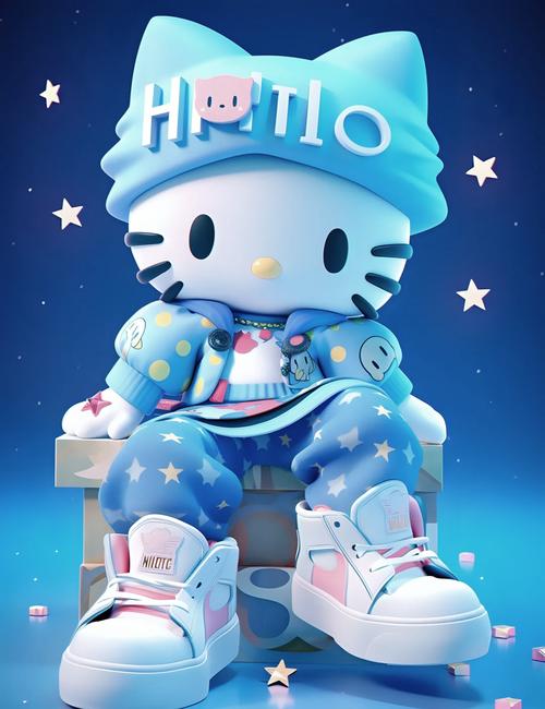 抖音上的卡通猫穿潮牌