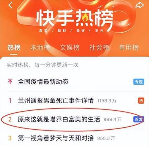 快手直播排名榜怎么看