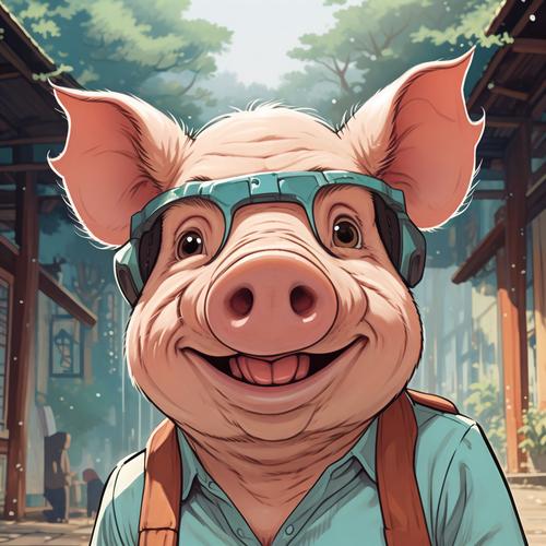 抖音卡通猪头怎么弄的