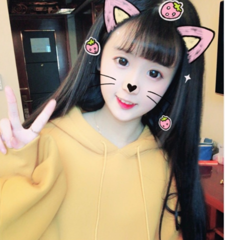 快手小不点杨清柠发型