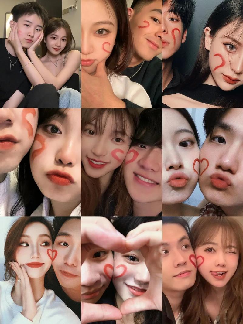 抖音情侣口红衣服刺绣