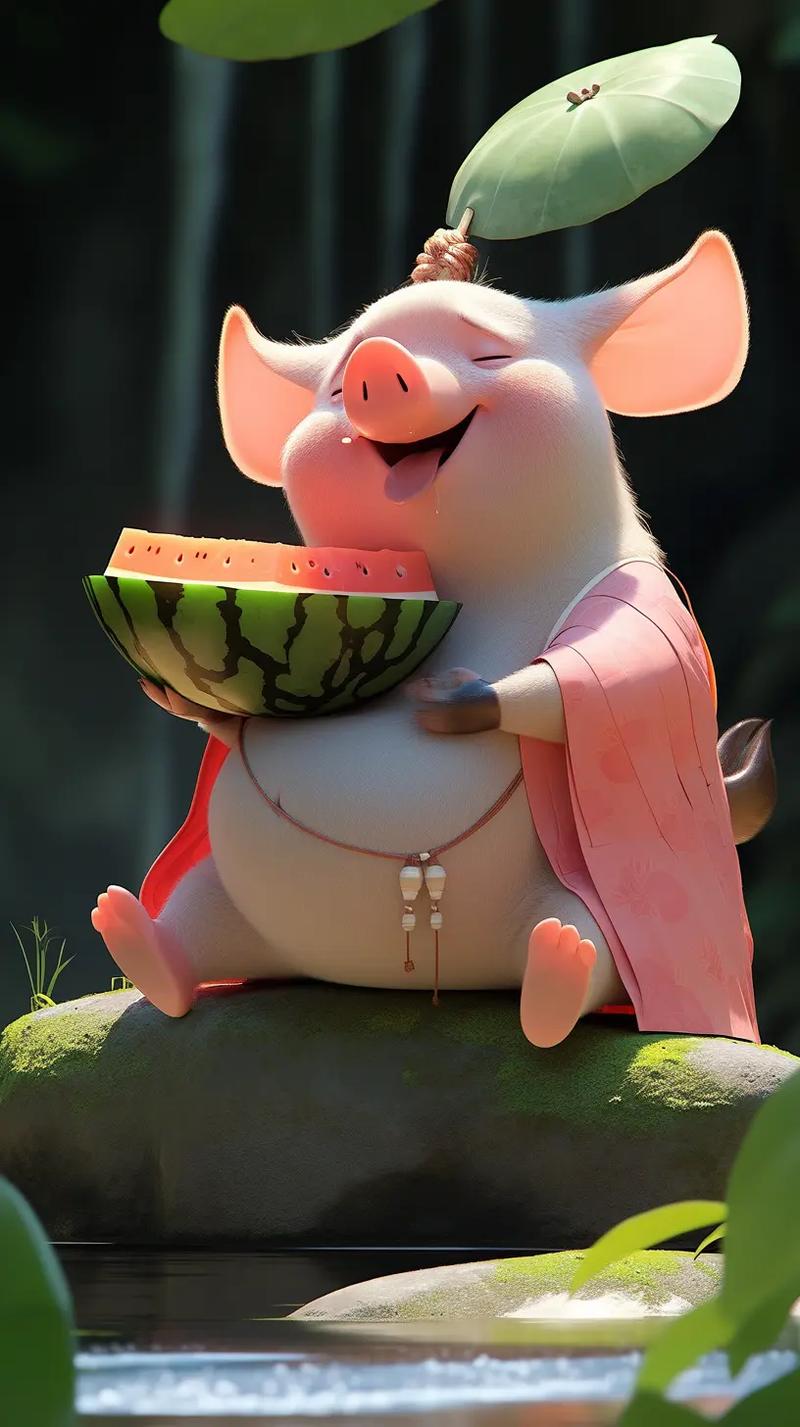 抖音八戒吃西瓜怎么配