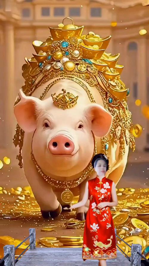 抖音跳舞的金衣服的猪