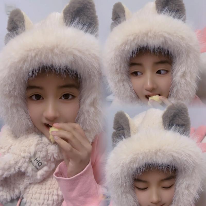 抖音帽子上的耳朵视频