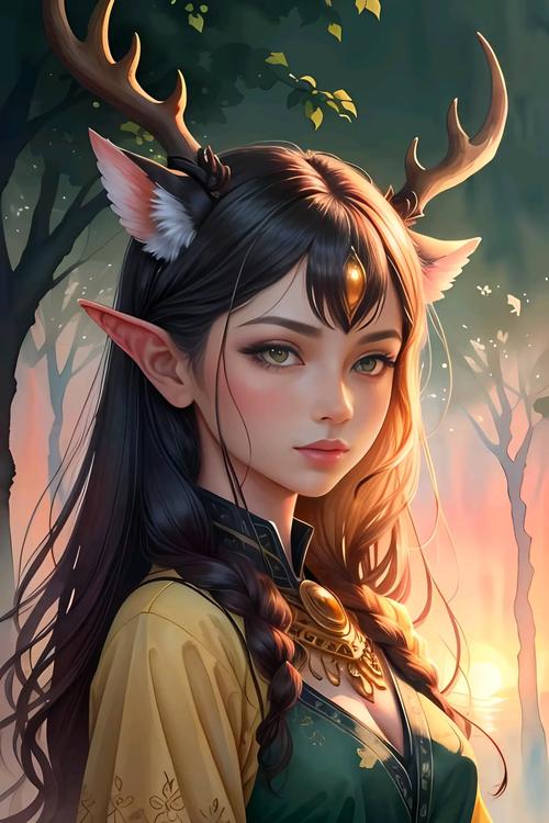 森林里的鹿角仙女抖音