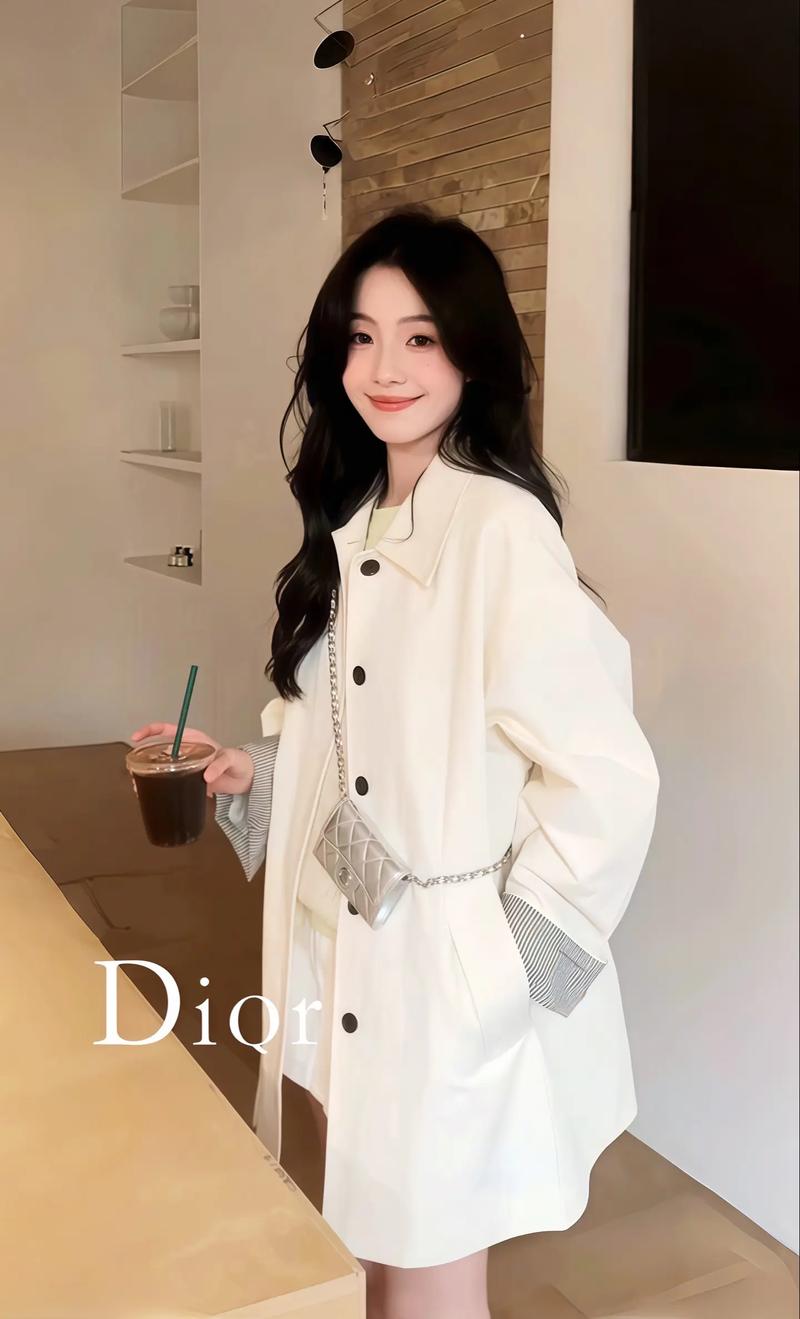 抖音同款发光白色外套