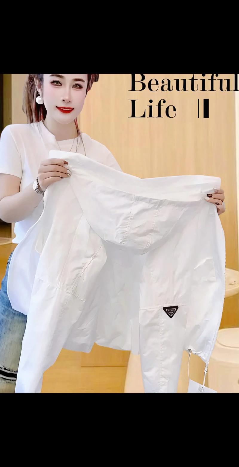 抖音同款发光白色外套