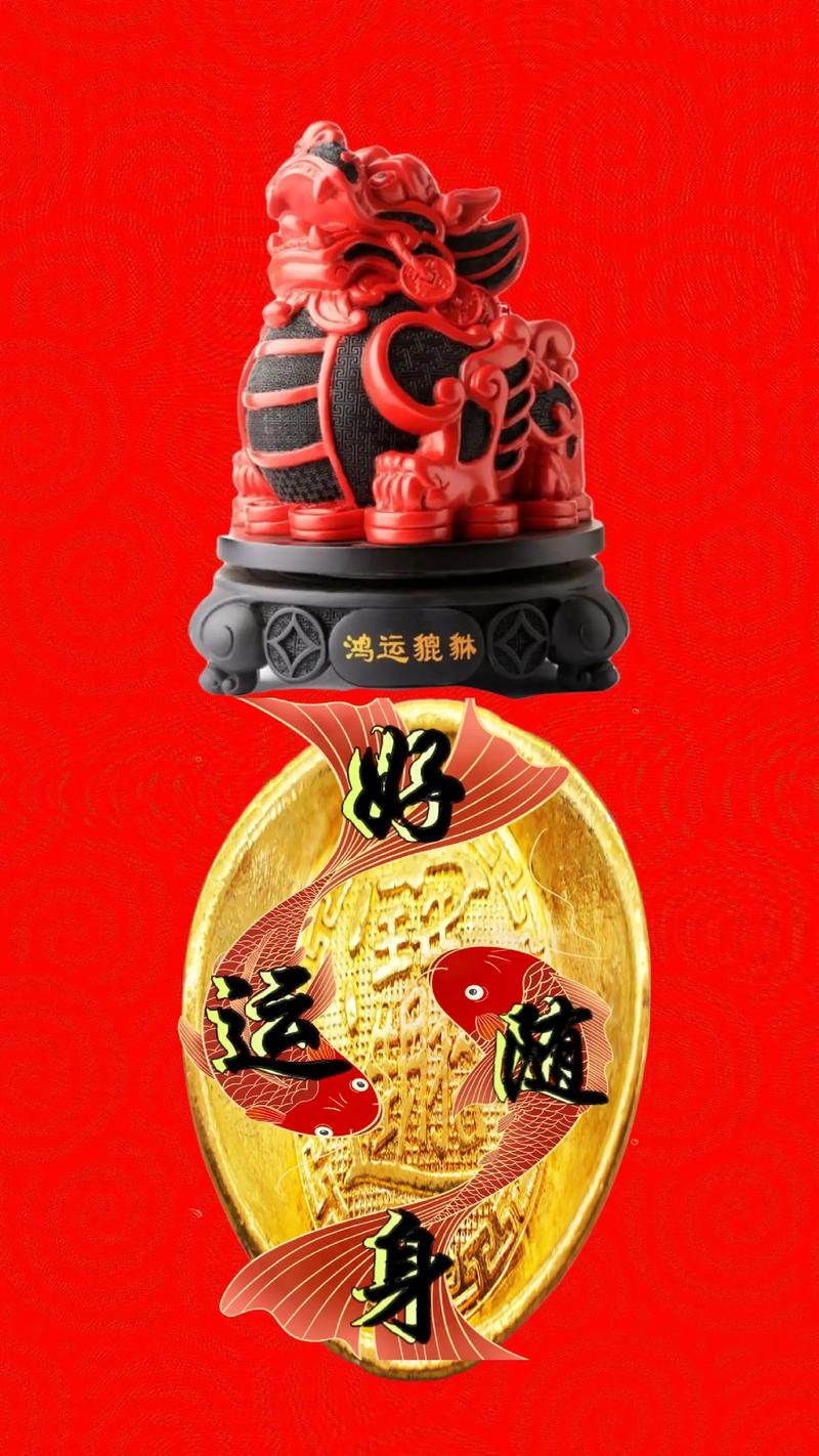 抖音红色貔恘手机壁纸