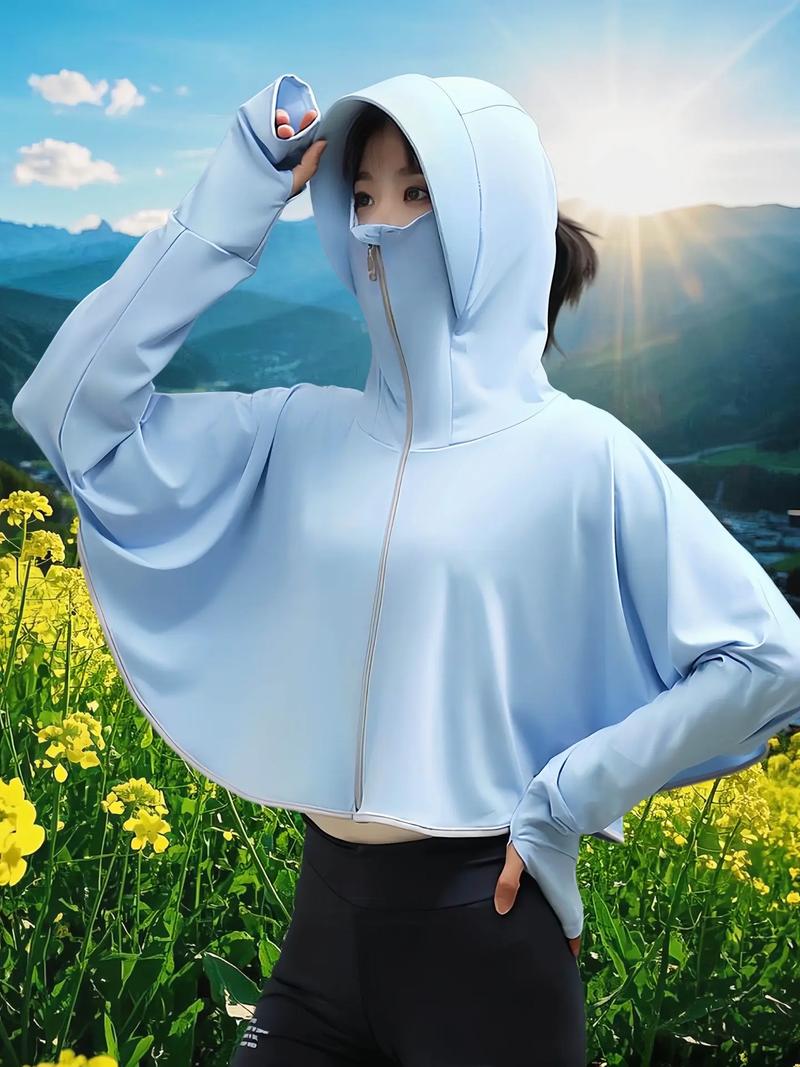 抖音上围巾变成防晒衣