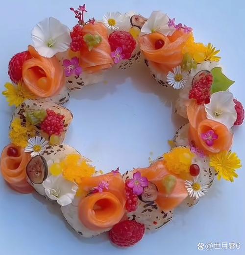 抖音创意花瓣旋转果盘