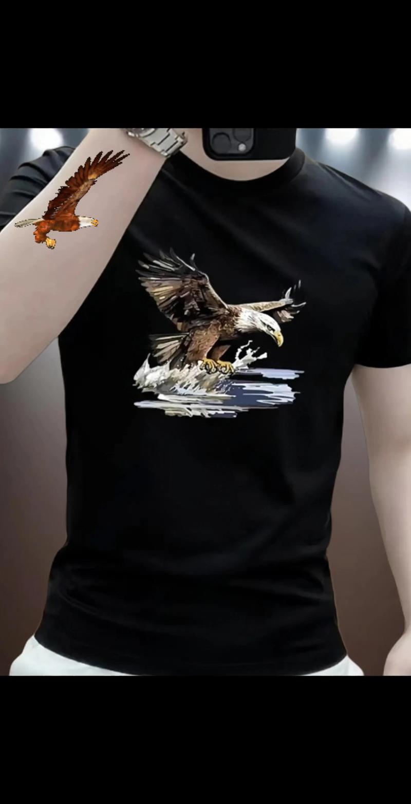 抖音衣服 老鹰 黑色