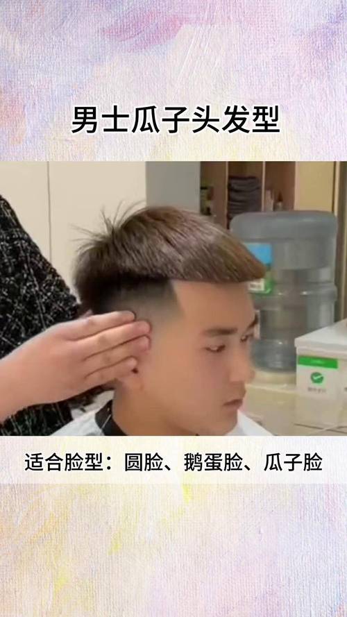 快手瓜子头发型图片男