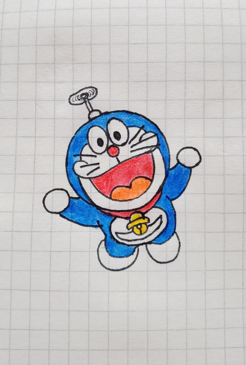 抖音车玻璃画机器猫