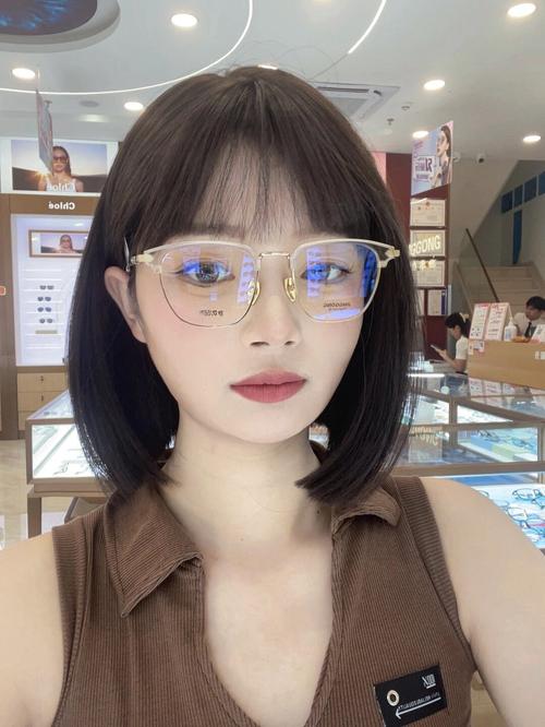 抖音透明半框眼镜框