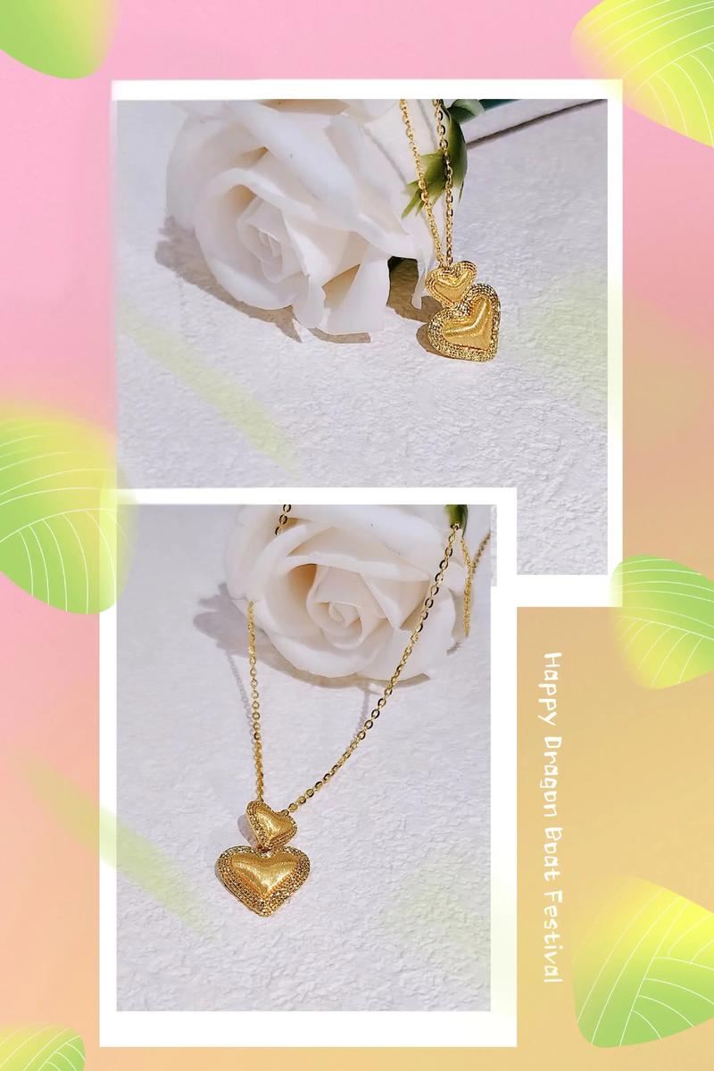 抖音爱心项链分两半