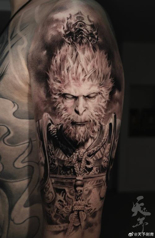 快手红人猴哥纹身图片