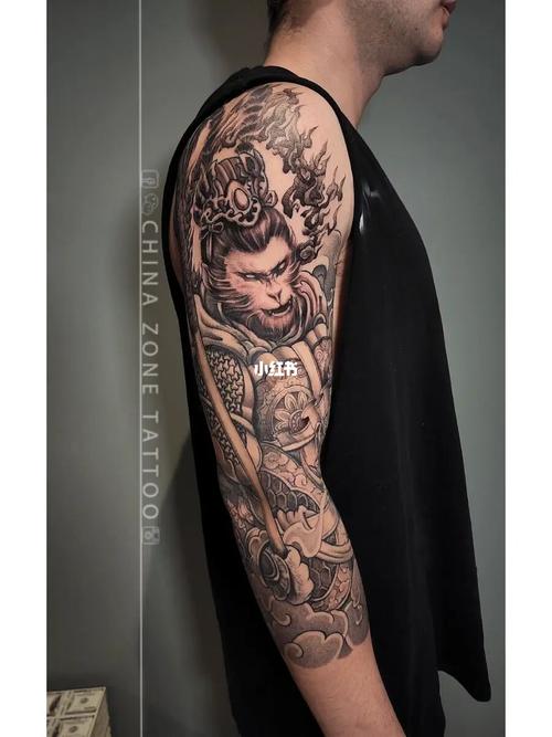 快手红人猴哥纹身图片