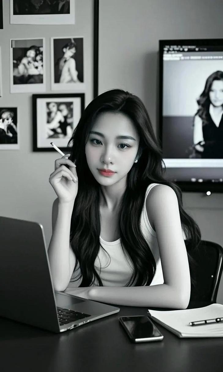 直播中抽烟的女主播