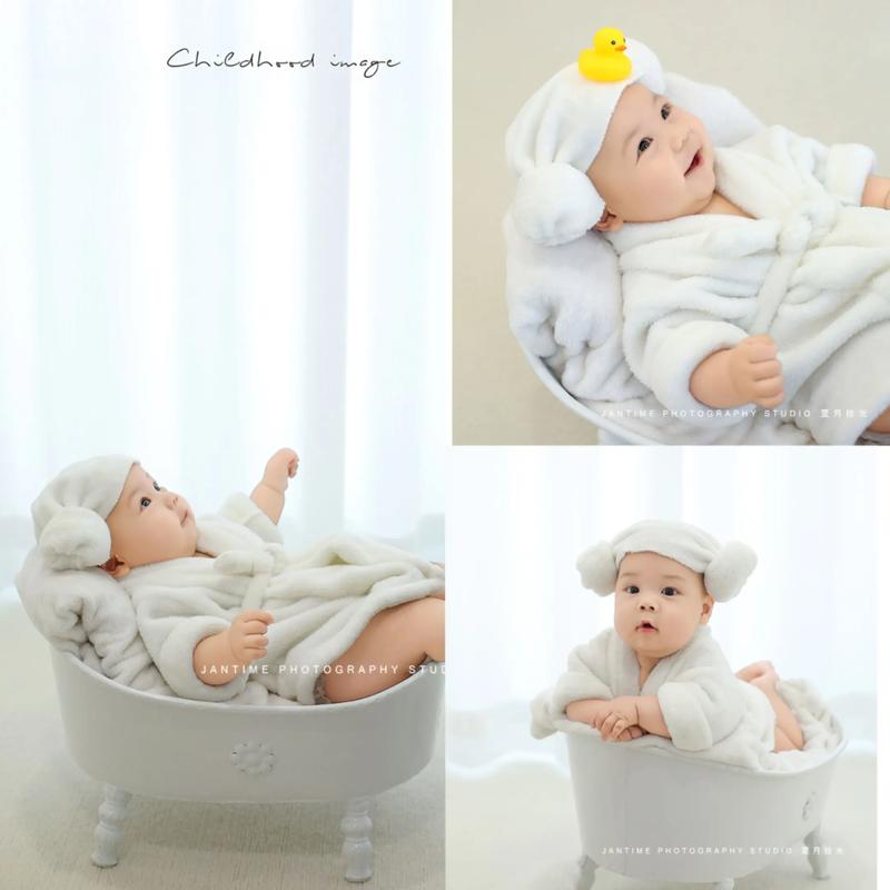 抖音上宝宝穿浴袍6