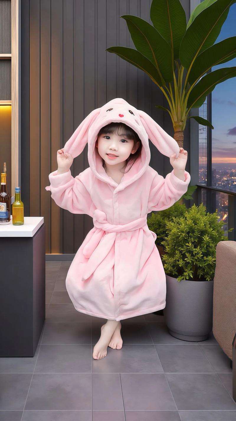 抖音上宝宝穿浴袍6