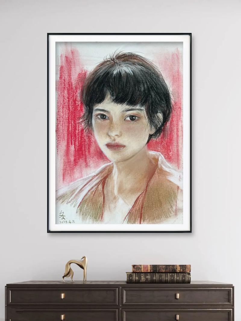 快手女的短发画口红