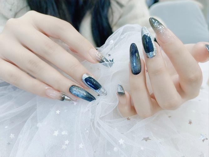 抖音魔镜粉美甲图片