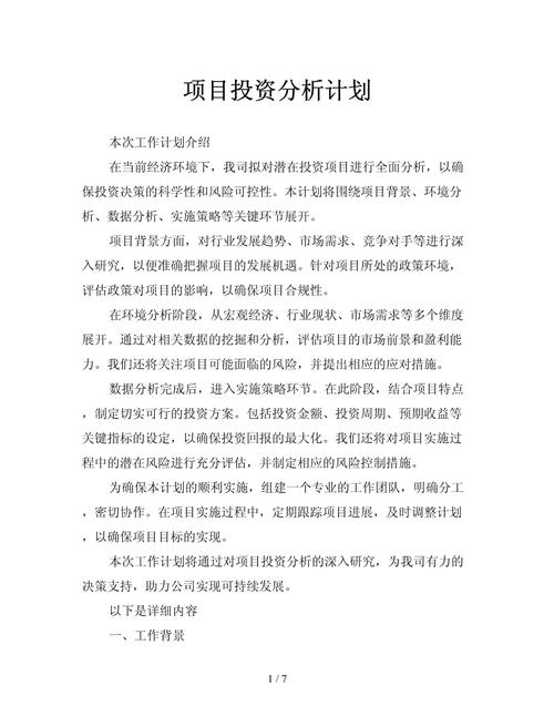 抖音投资项目计划书