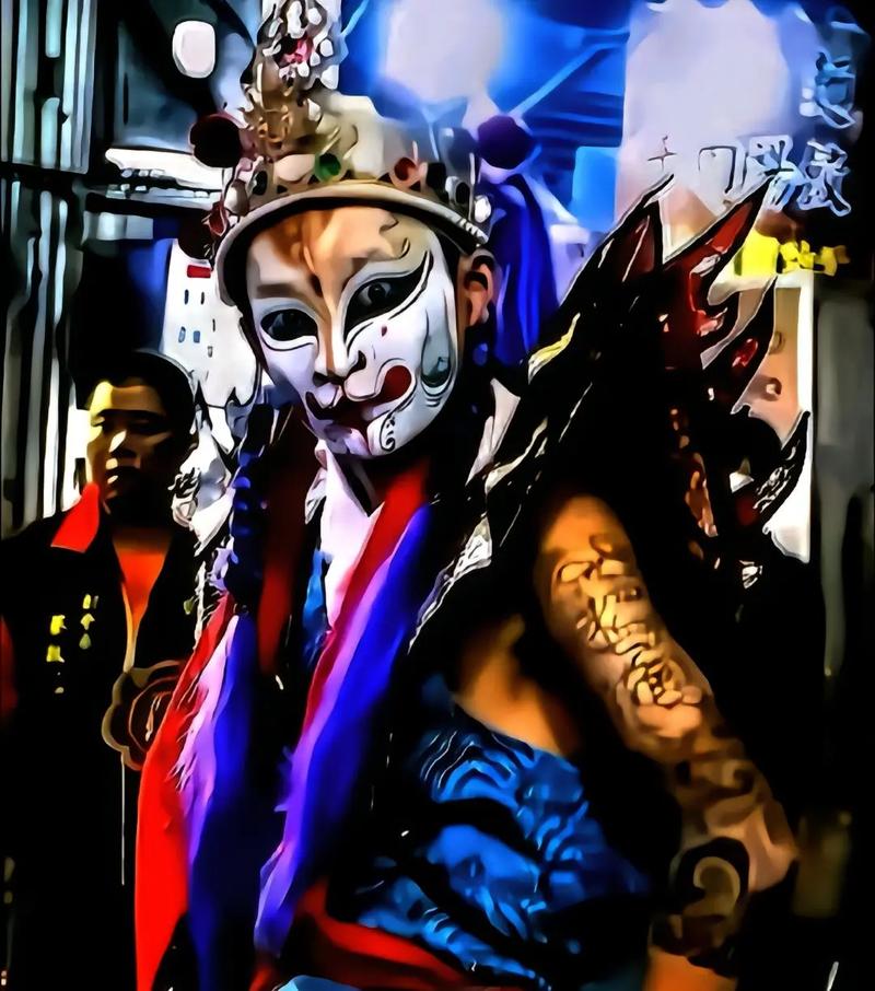 快手白鹤小丑男图片