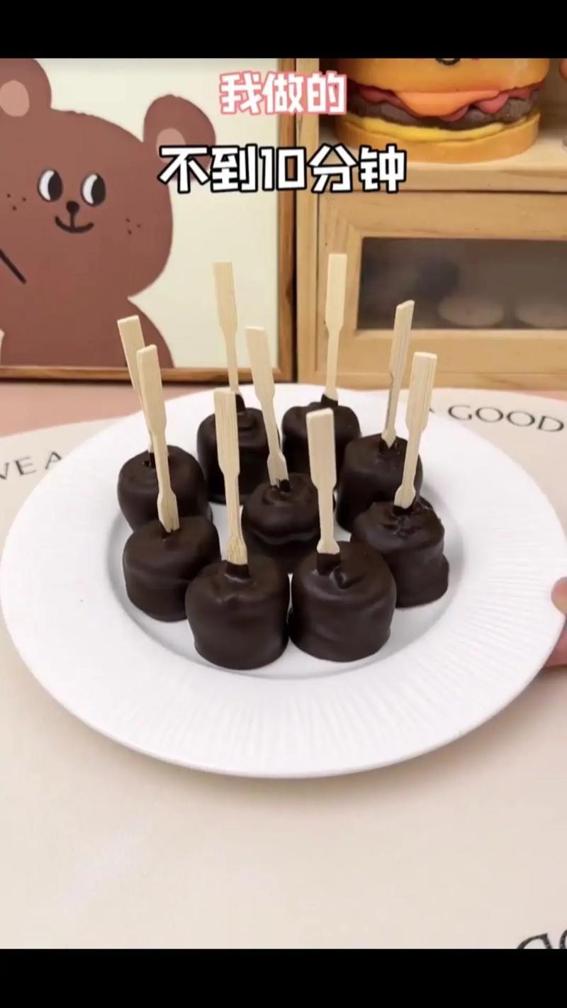 快手上棉花糖巧克力