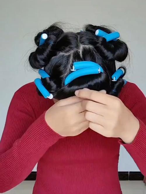 抖音网红卷发棒视频