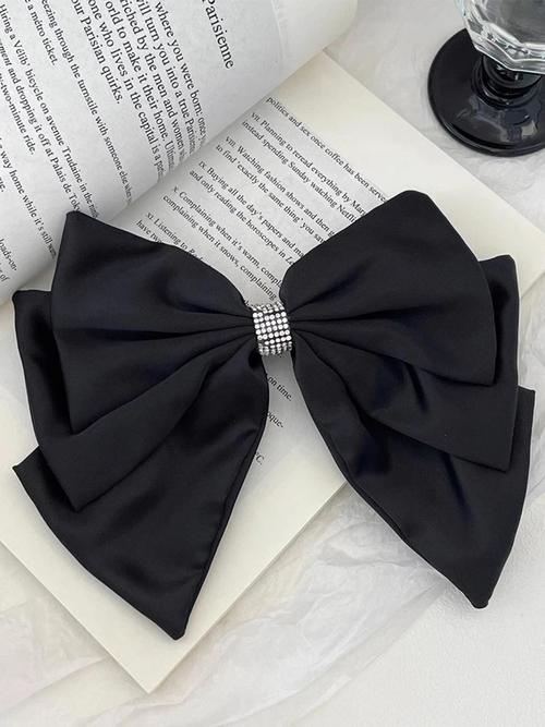 抖音黑色蝴蝶结发夹