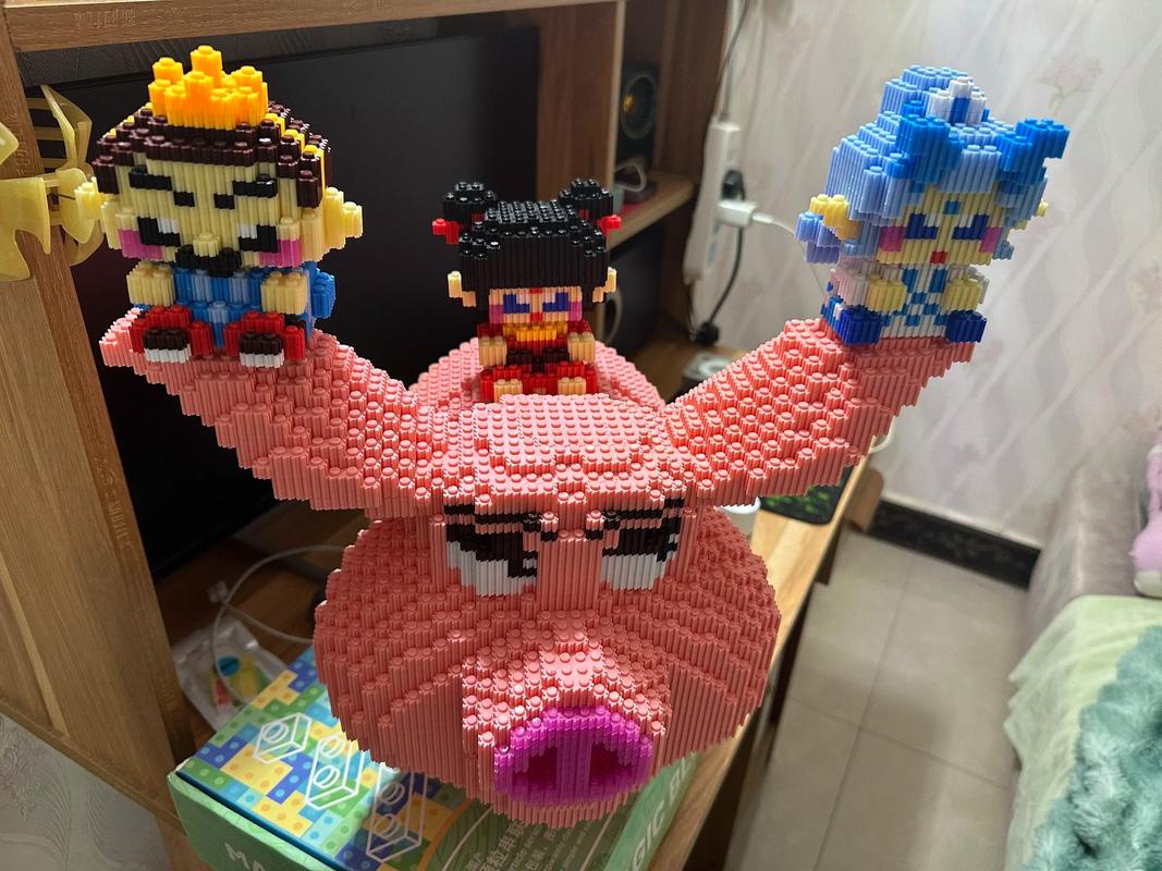 抖音小萌猪风扇积木