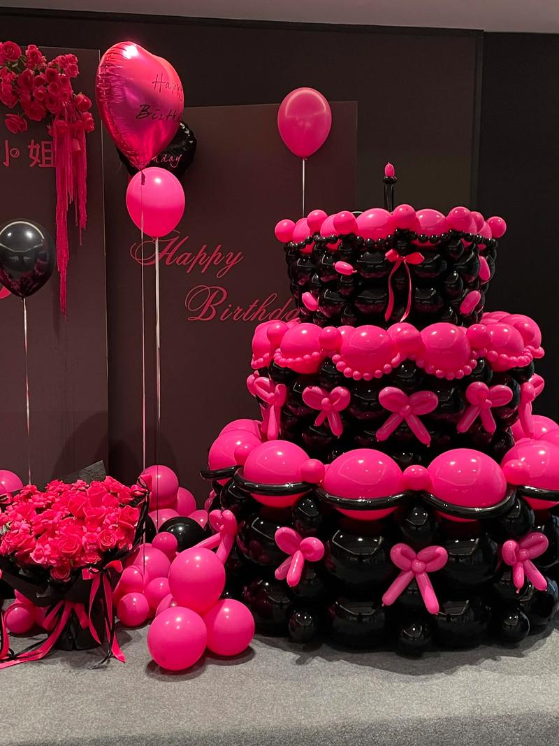 抖音火焰鸟气球蛋糕