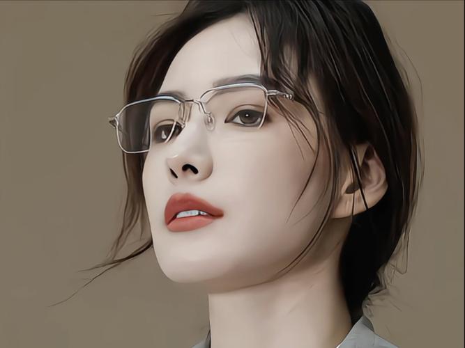 抖音化妆视频眼镜女